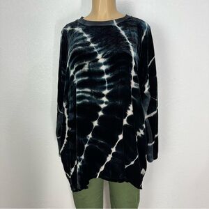 Johnny Was with silk Black and White Oversized tunic shirt Long Sleeve size S